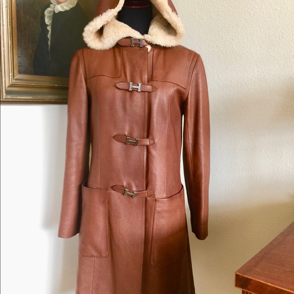 SOLD in my other stor Hermes Brwn Constance Coat 6 - Picture 2 of 8